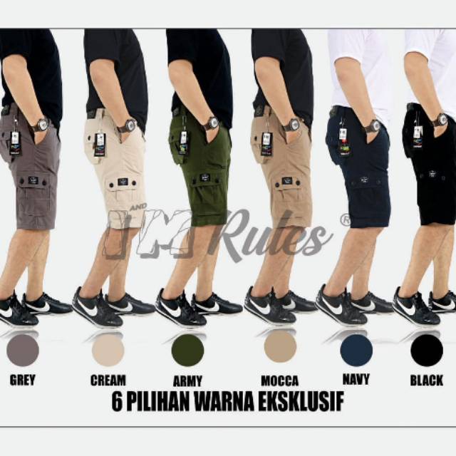 Cargo pendek pria premium IM Rules / Cargo pdl pendek pria - celana pdl pendek - celana banyak saku