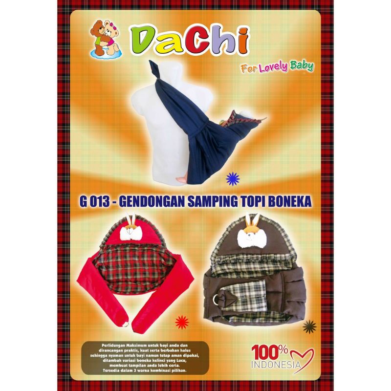 Gendongan Samping Topi Boneka Dachi