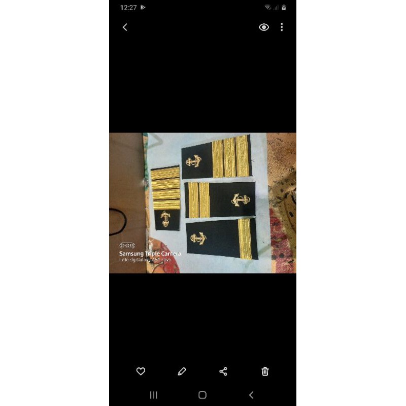 

epolet jangkar pita emas pelaut