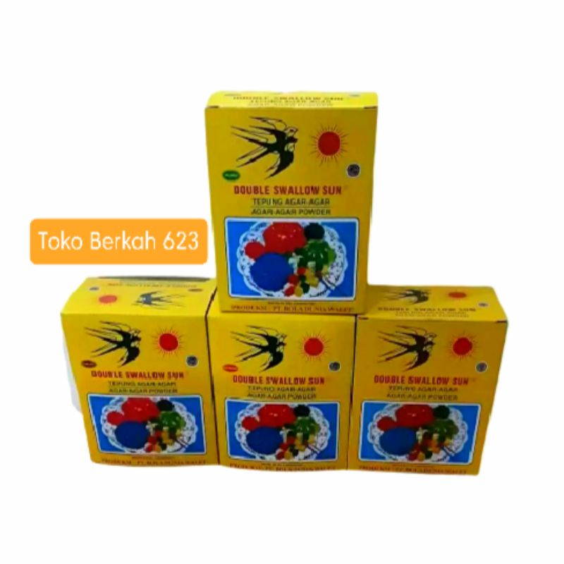 AGAR AGAR DOUBLE SWALLOW SUN 7gr [Satuan]