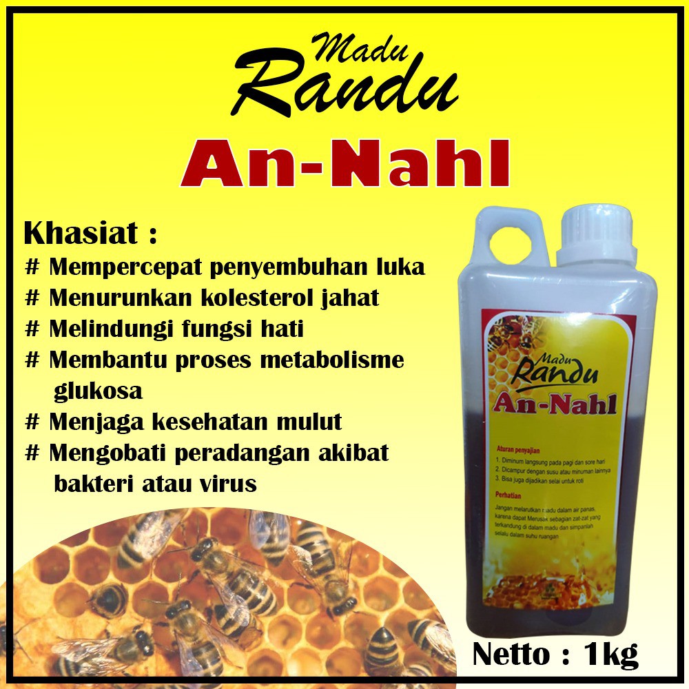 

Madu An Nahl Randu Asli Murni 1Kg