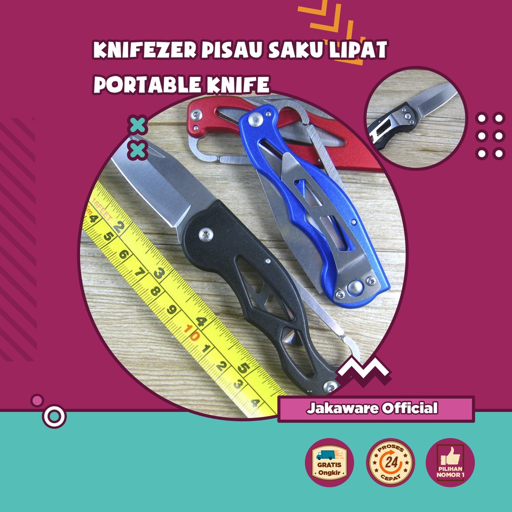 PISAU SAKU LIPAT PORTABLE KNIFE 440C 58HRC PORTABEL MULTIFUNGSI OUTDOOR GUNUNG PEMBUKA BOTOL PLIER O
