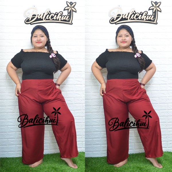 Balicihui Celana Panjang Wanita Celana Panjang Jumbo Big Size Plus Size Celana Jumbo Terbaru