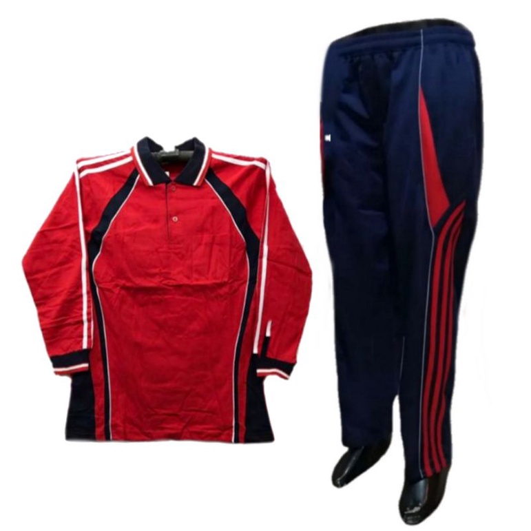 Setelan Kaos Seragam Olaharga Lengan Panjang/Koas Seragam Senam Lengan panjang