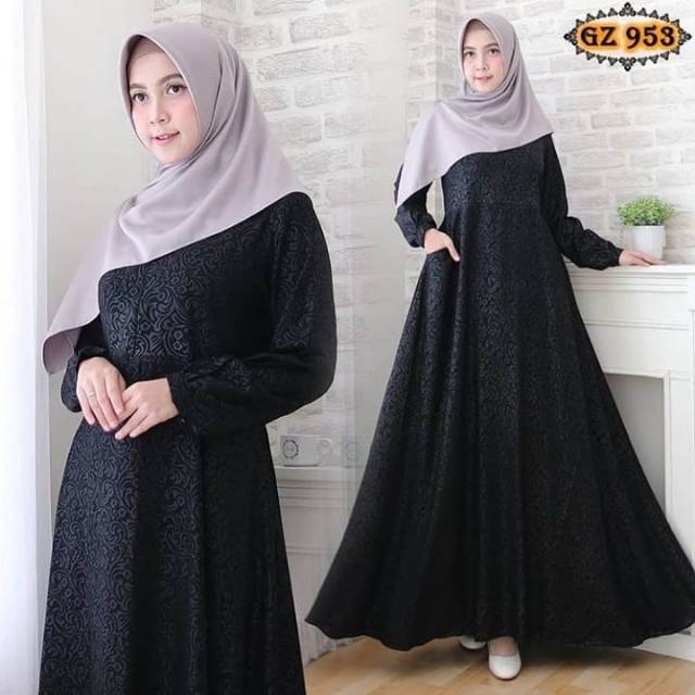 Gamis Jetblack Embos GZ 953 Black