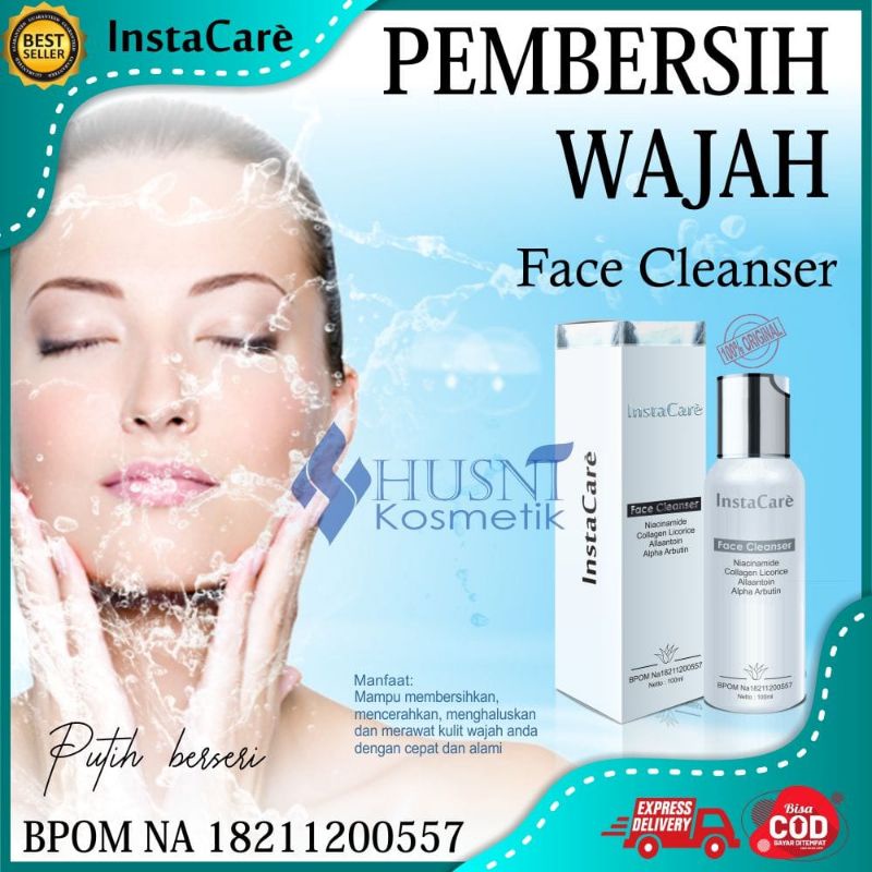 INSTA CARE face cleanser pembersih wajah ampuh memutihkan cream glowing paling ampuh_pemutih_wajah g
