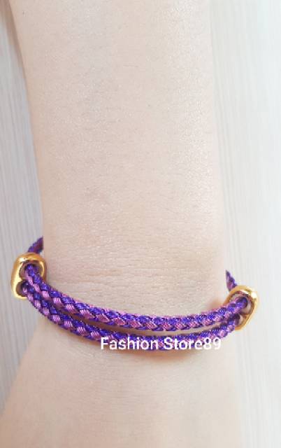 Gelang tali kawat model serut waterproof untuk charm liontin mainan pandora atau emas bahan titanium