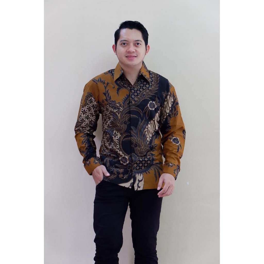 12 MOTIF TERBARU BAJU kemeja batik pria lengan panjang terbaru ORIGINAL  PENDEK modern PREMIUM 31