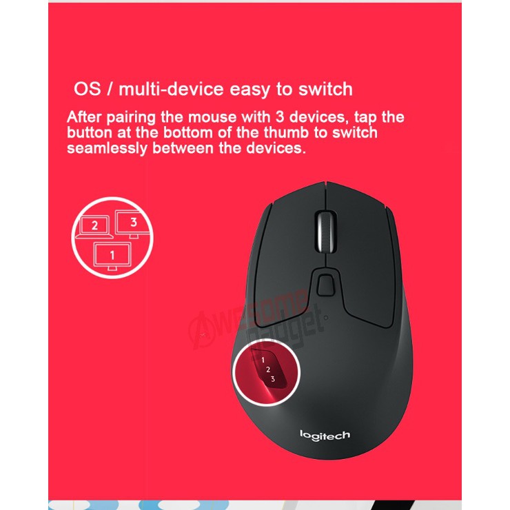 Logitech M720 Triathlon Multi Device Wireles Mouse