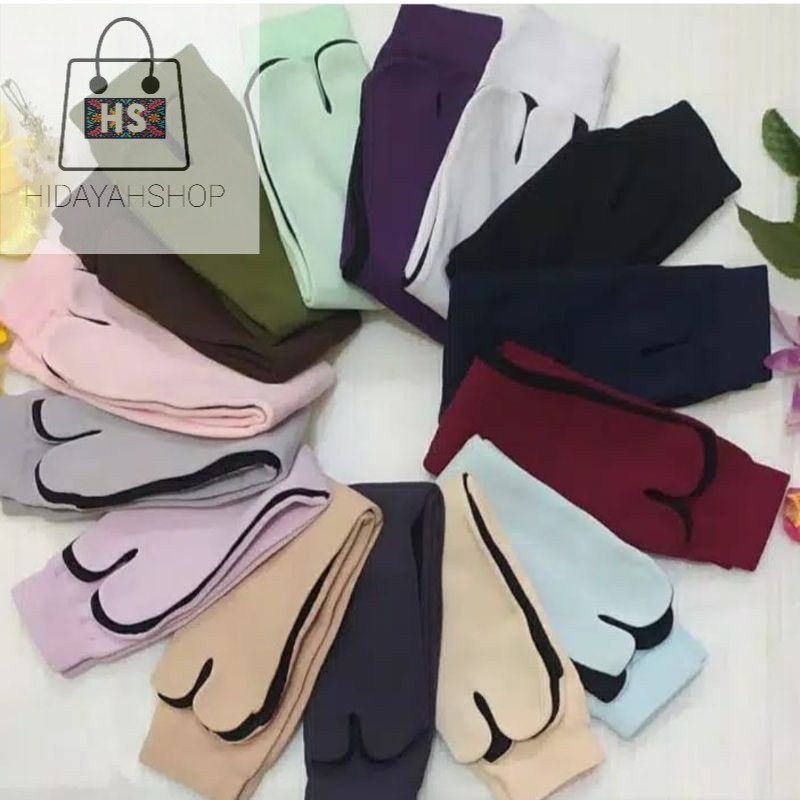 DISKON Kaos Kaki Telapak Hitam / Kaos Kaki Muslimah / Kaos Kaki Jari / Kaos Kaki Jempol / Kaos Kaki Wanita HIDAYAH