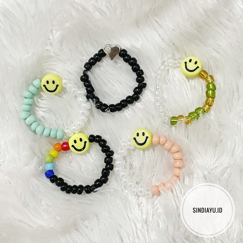 Cincin beads Smile | Ring Beads Smile | Cincin Smile | Korean Ring | Cincin KPOP | Cincin Beads Korea