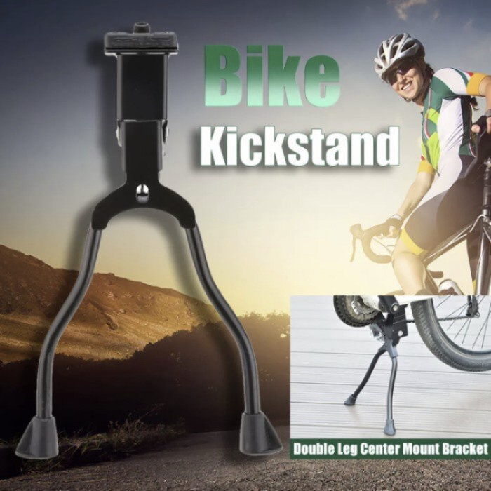 Standar tengah sepeda double kickstand Alloy Mix steel