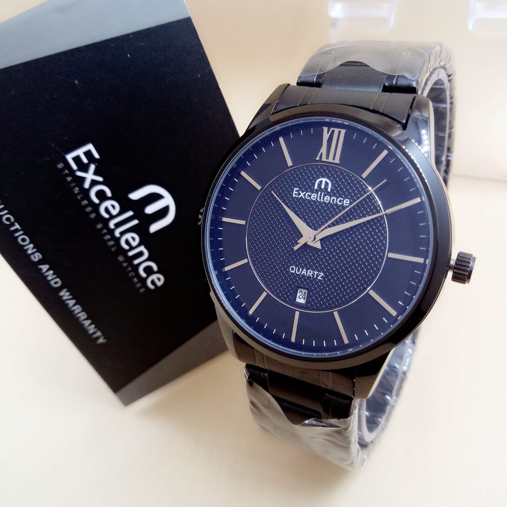 Excellence 8302 - Jam Tangan Pria Murah - Analog Quartz - Stainless - Anti Air - Original