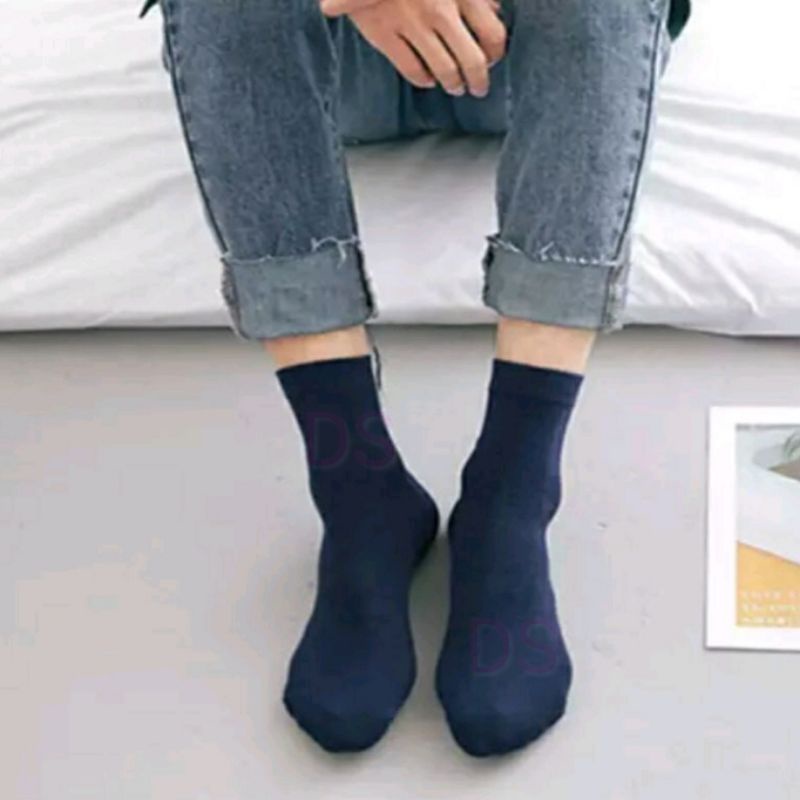 KAOS KAKI PENDEK DI ATAS MATA KAKI POLOS PANJANG ANKLE SOCK DEWASA KAOSKAKI KERJA KANTOR PROMO DS-8