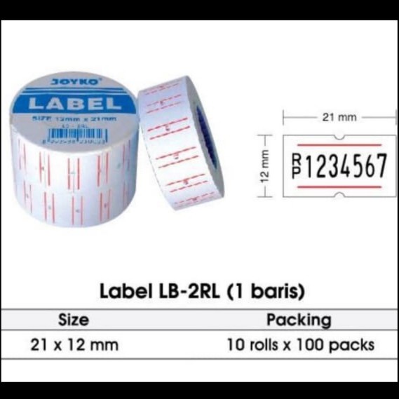 

Kertas Label Roll JOYKO 1Baris 1Line/Kertas Label Harga/Lebel Harga