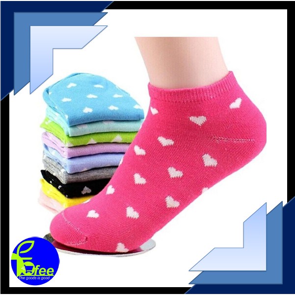 [IMPORT] - Kaos Kaki Lucu Motif Love Bahan Kain Spandek+Polyester Breathable