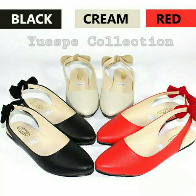 USP025 - SEPATU FORMAL / FLATSHOES WANITA TALI PITA BELAKANG