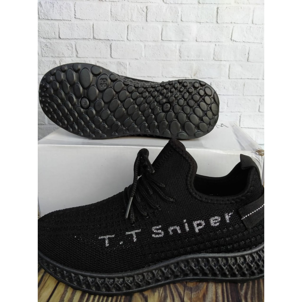 Sepatu Slip On Rajut TT Sniper Original women hitam 36-40