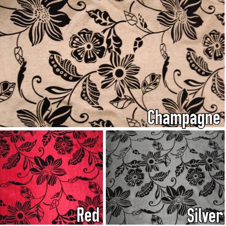 Big Sale Bahan Kain Beludru Bludru Sofa / Jok / Kursi Motif Bunga Kembang - Malaga 시