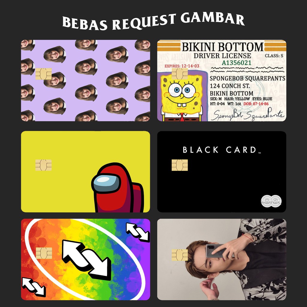 [Bisa COD] Garskin ATM, Flazz Custom Bebas Gambar Aestethic