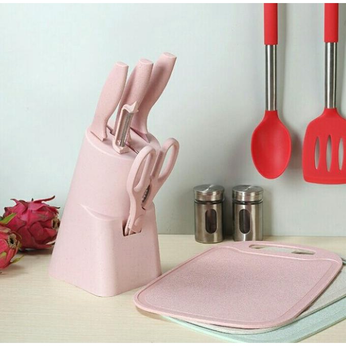 

7 In 1 Kitchen Knife / Talenan Pisau Pengupas Gunting Dapur Set