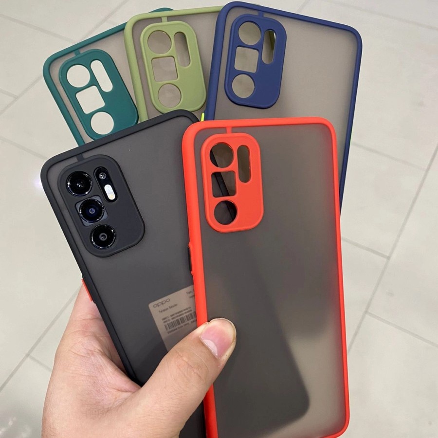 Oppo Reno 6 4G Case Dove Matte Mychoice Transparan Slim Fuze Macaron