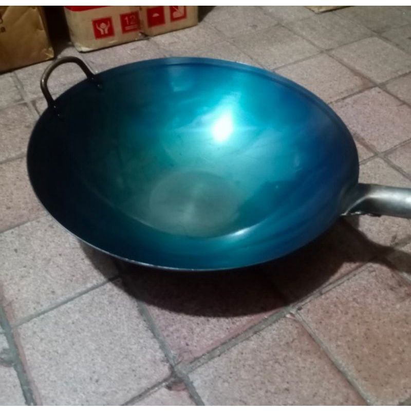 wajan baja wok baja wajan seasoning siap pakai ukuran 34cm