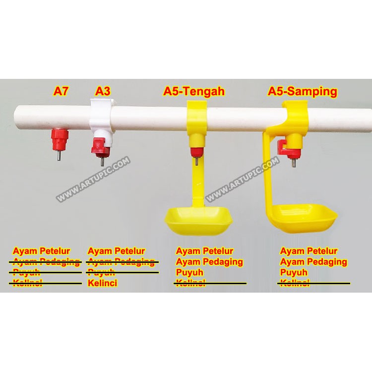 Nipple Ayam Petelur A7 ARTUPIC Alat Tempat Botol Minum Ayam Unggas Ternak Hewan Niple Nepel Nipel