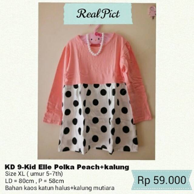 KID ELLE POLKA PEACH + KALUNG