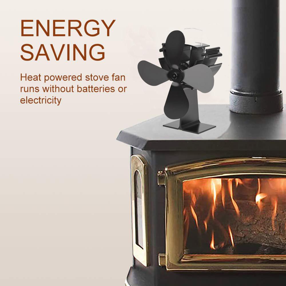 Rantion Heat Powered Stove Fan Thermo Motive Digital Display Wood Burner Eco Friendly Quiet Fan Shopee Indonesia