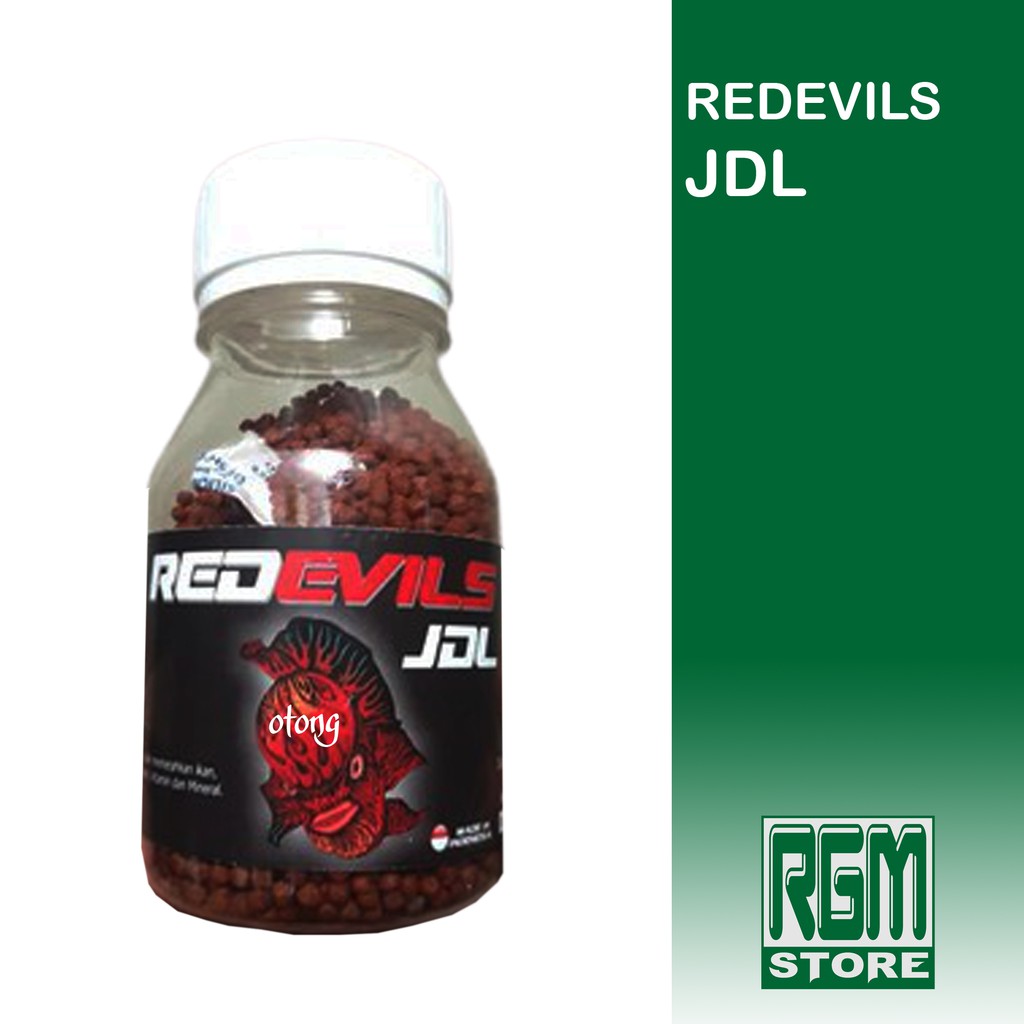 JDL Red Devil 100gr 100 gr Makanan pakan pelet Ikan Louhan Lohan