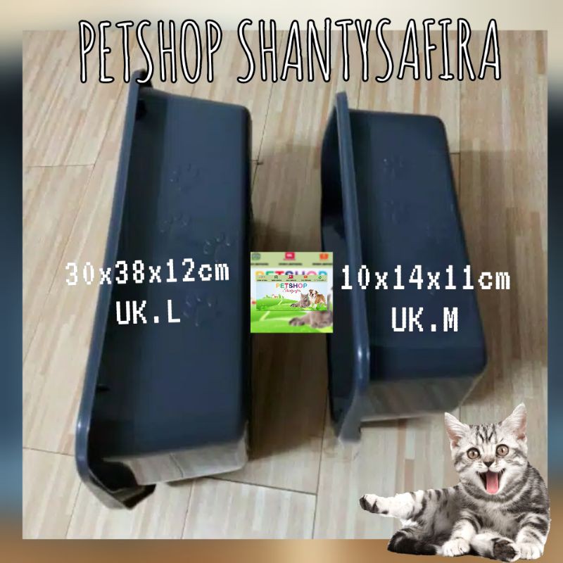 BOX LITTER BAK PASIR KUCING ANJING KELINCI UKURAN M DAN L