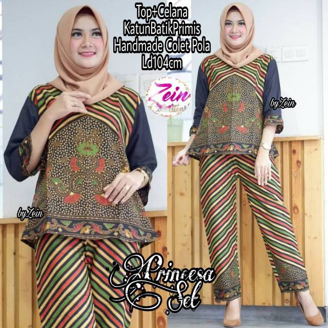 Princesa Set Fashion Wanita Setelan Batik Solo Modern by Zein
