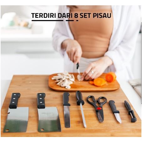 Pisau Dapur Set isi 8 pcs 1068 - Kitchen Knife Set