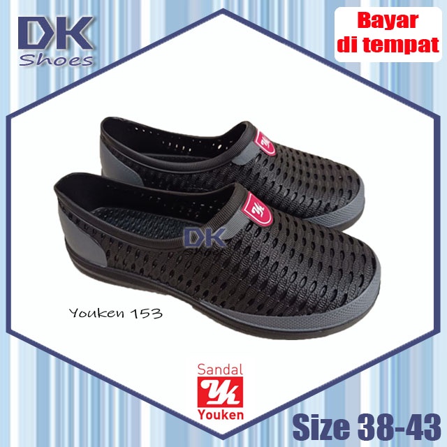 Youken 153 38-43 Sepatu Slip On Karet Laki Tahan Air Murah