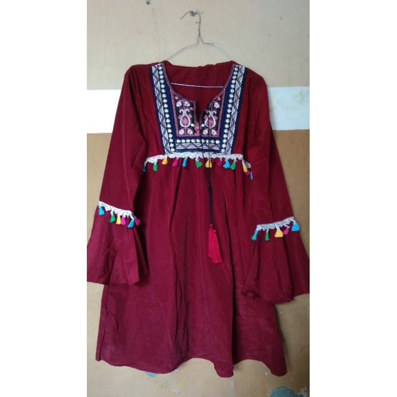 Preloved Atasan wanita blouse merah maroon