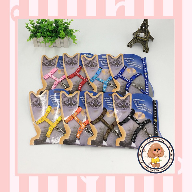 Harness Motif Kucing Model H Untuk Kucing Motif