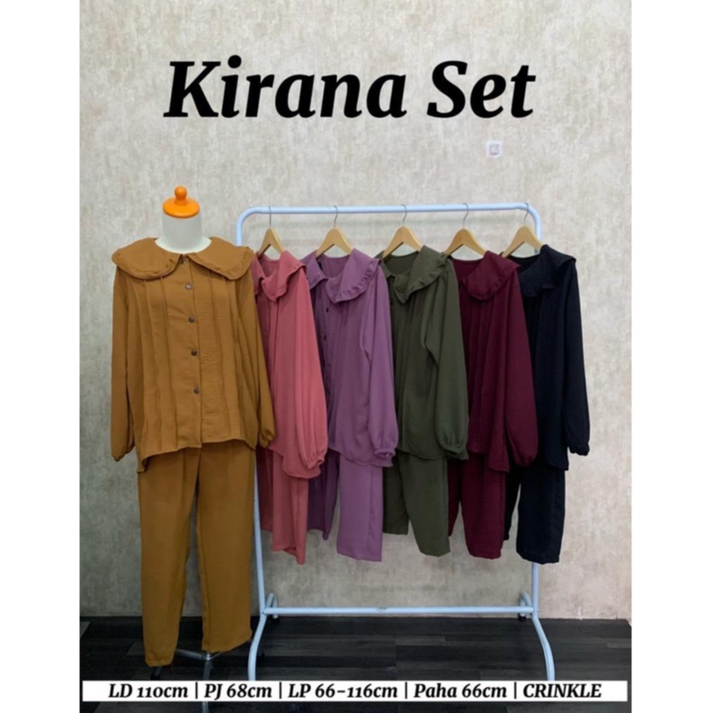 KIRANA SETCEL CRINKLE ONE SET KANCING HIDUP BUSUI GROSIR ECER PGMTA