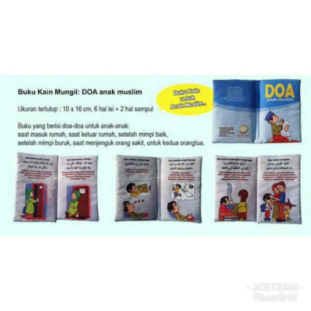 Buku kain - buku bantal Do'a anak muslim mini
