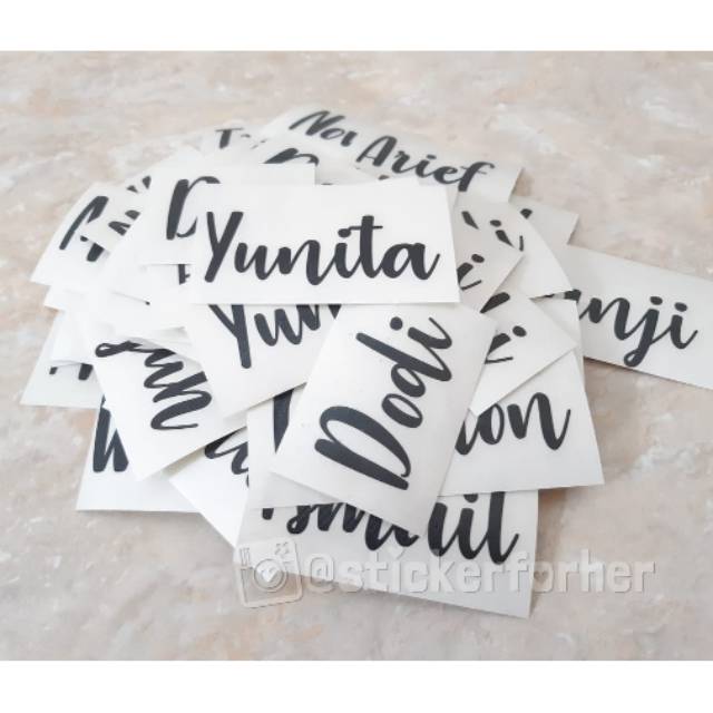  Stiker  Custom Decal Nama Berbeda Paket 10pcs cocok untuk 