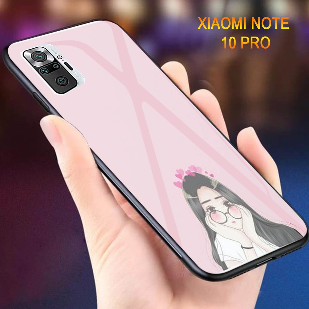 Soft Case Glass XIAOMI REDMI NOTE 10 / 10s /10 PRO TERBARU kesing kaca Case Glass note 10 10s [H568]