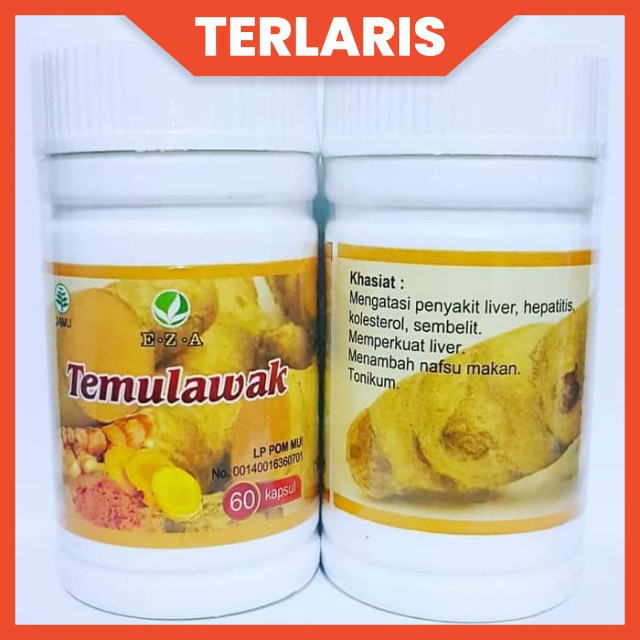 ♛TERPERCAYA☪ Kapsul Temulawak EZA 60 Kapsul