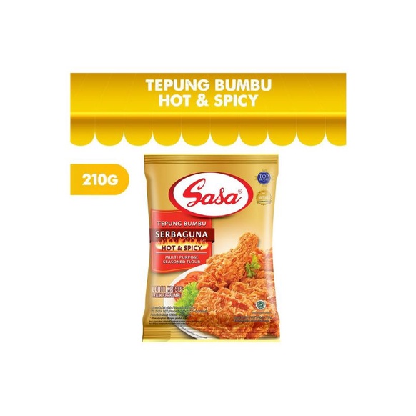 Sasa Tepung Bumbu Serbaguna Hot And Spicy Kemasan 225 Gram