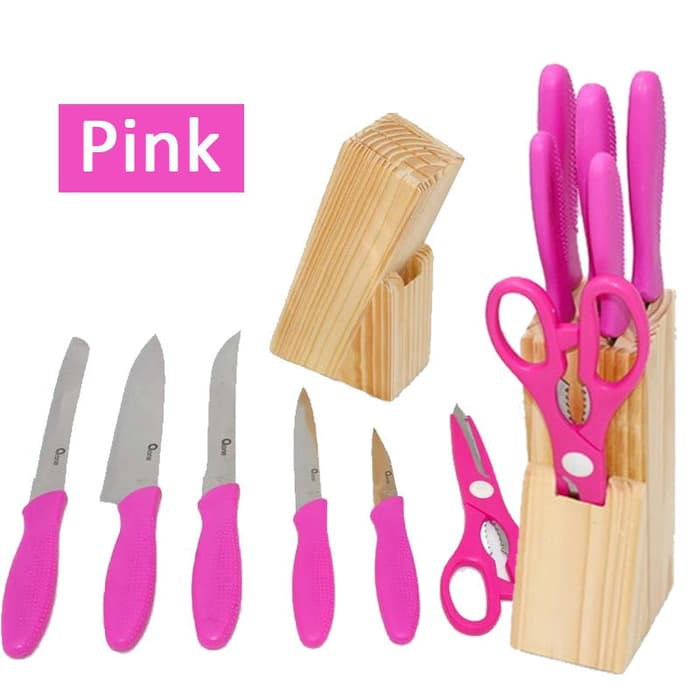 Knife set oxone/pisau set oxone ox-961 (PINK)
