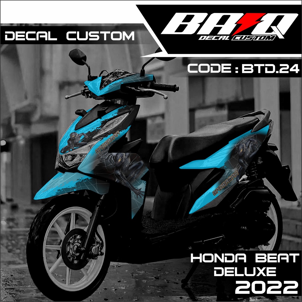 DECAL HONDA BEAT DELUXE 2022 - DECAL BEAT DELUXE 2022 VARIASI SPIDERMAN KODE BTD.24