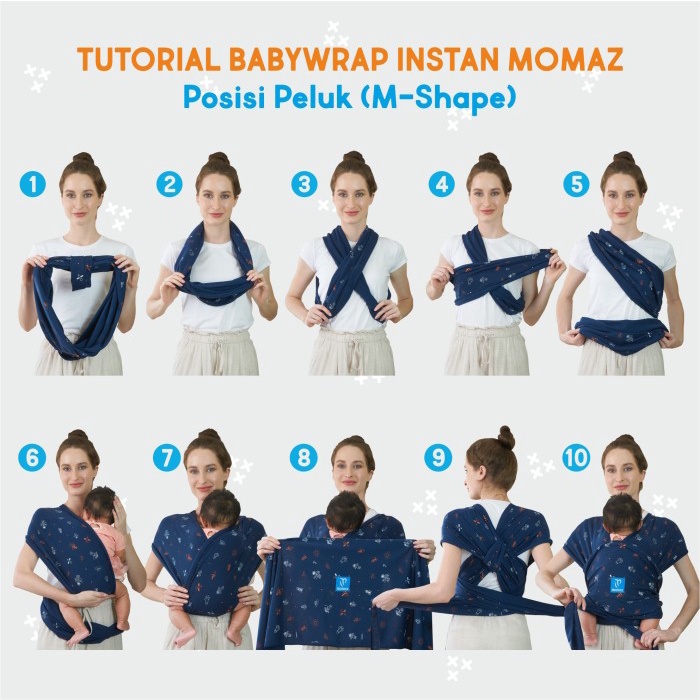 Gendongan Bayi Depan 3In1 Mobymoby Buy1 Get1 Geos Motif