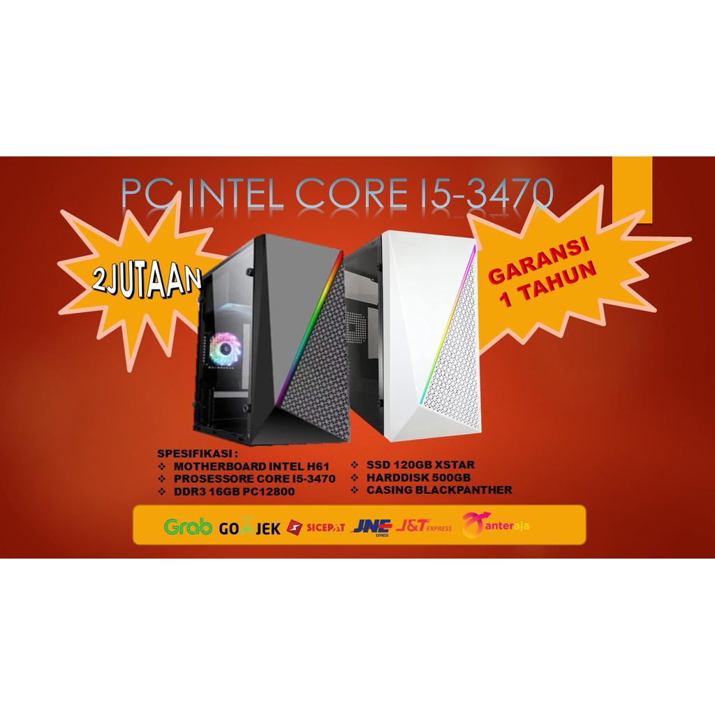 KOMPUTER RAKITAN CORE I5 3470 RAM 16GB PC DESAIN CPU EDITING KOMPUTER OFFICE