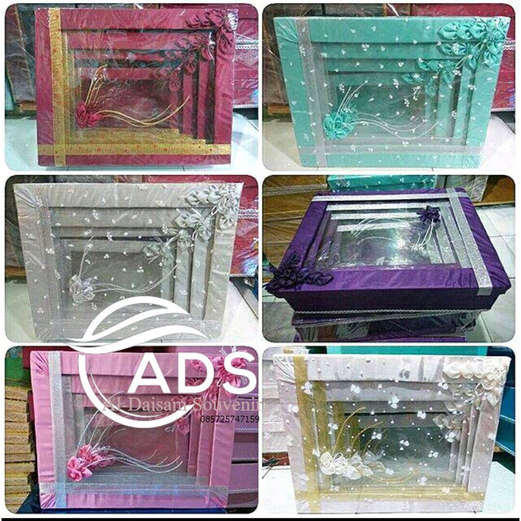

souvenir box kotak hantaran seseahan parsel lamaran pernikahan pakai tutup isi 2 model pita