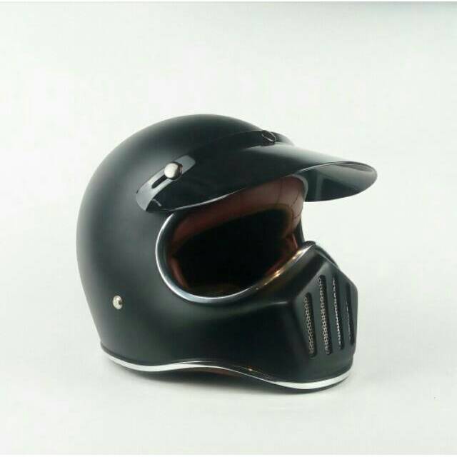 Helm Motor Cakil Boulter Brawler Black Matte