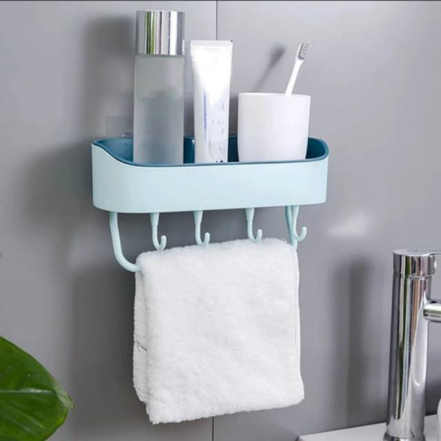 High Grade Bathroom Rack Rak Dapur Rak kamar mandi Rak Penyimpanan tanpa paku bor Gantungan Tempel